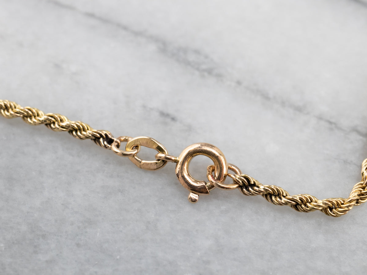 18K Yellow Gold Rope Twist Chain