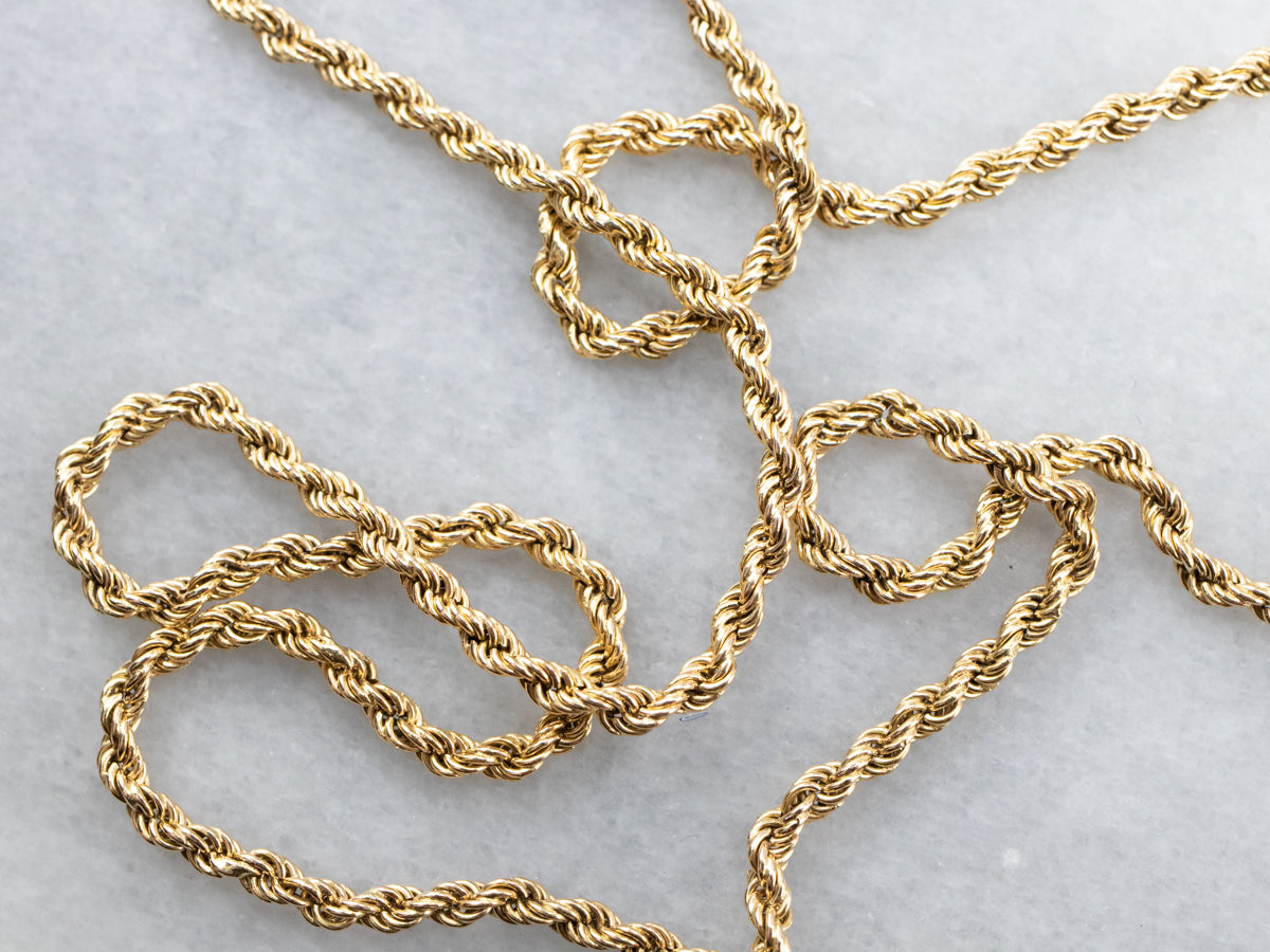18K Yellow Gold Rope Twist Chain
