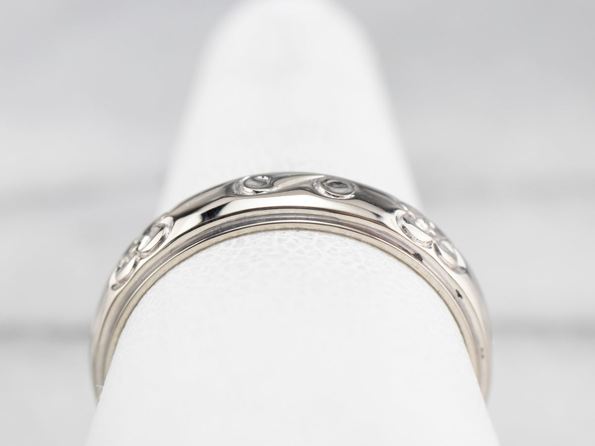 Scrolling Daisy Flower Pattern Band