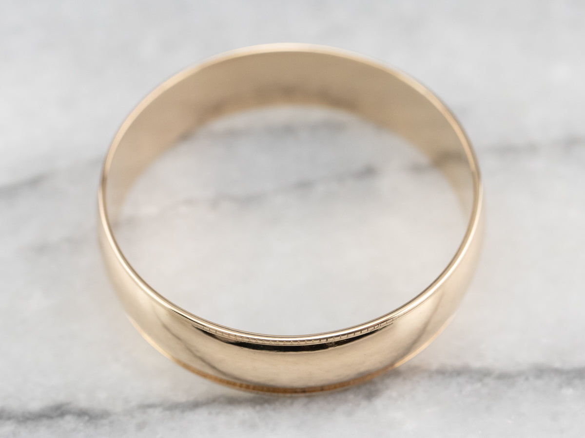 Plain 14 Karat Gold Wedding Band