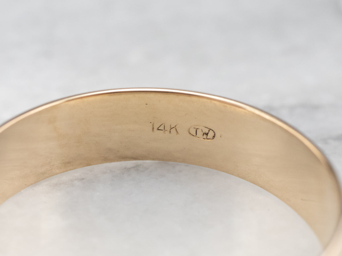 Plain 14 Karat Gold Wedding Band