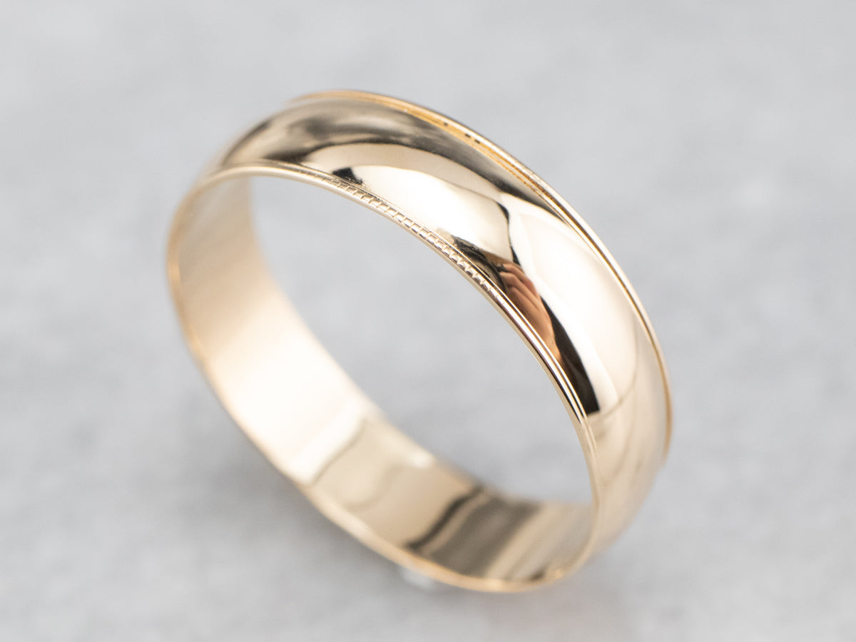 Plain 14 Karat Gold Wedding Band