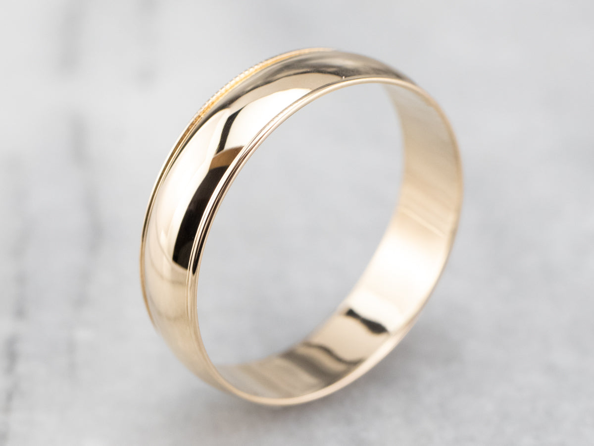 Plain 14 Karat Gold Wedding Band