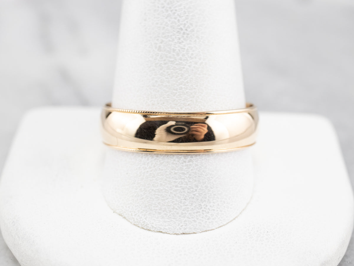 Plain 14 Karat Gold Wedding Band