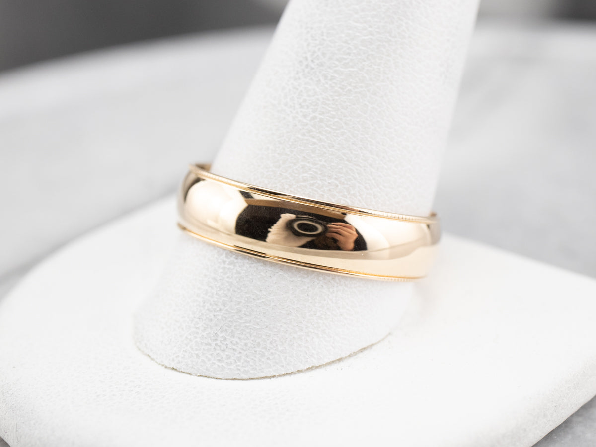 Plain 14 Karat Gold Wedding Band