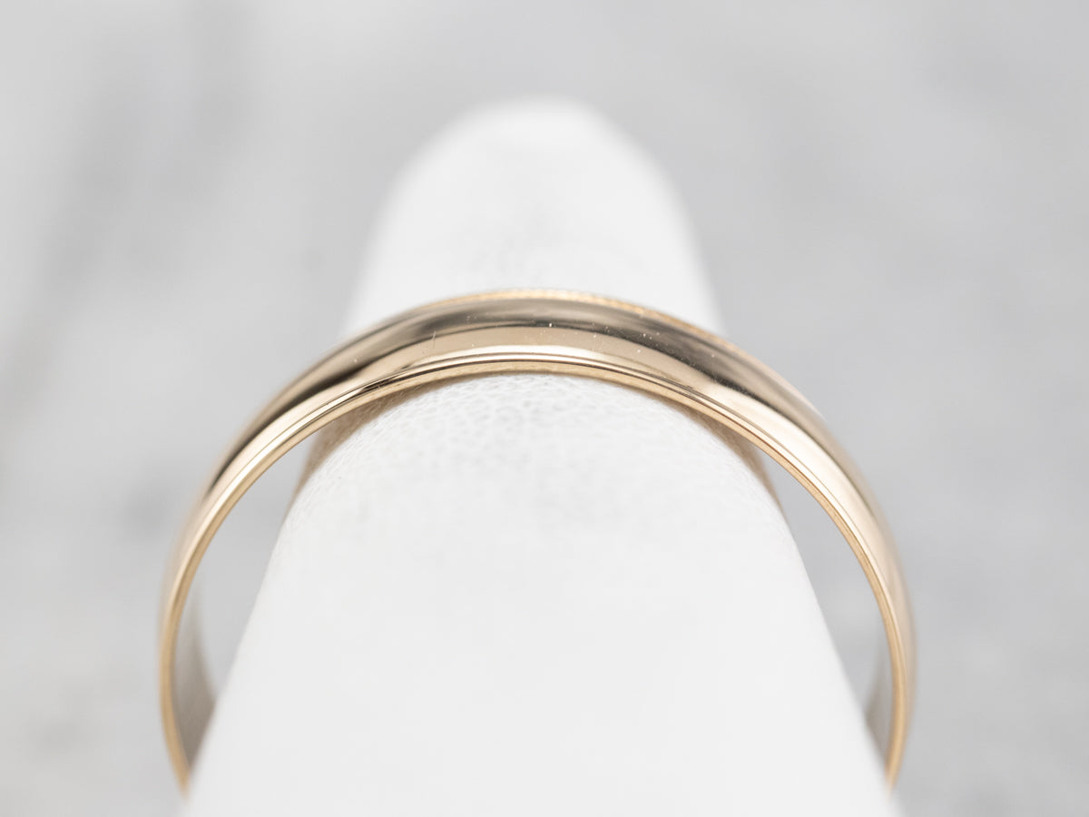 Plain 14 Karat Gold Wedding Band