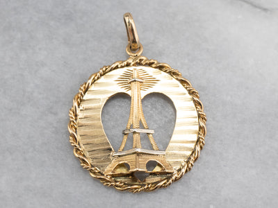 Romantic Gold Eiffel Tower Pendant