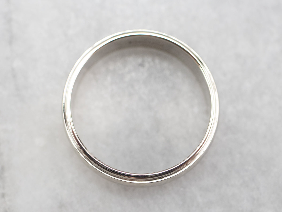 Hammered Finished Gold Band