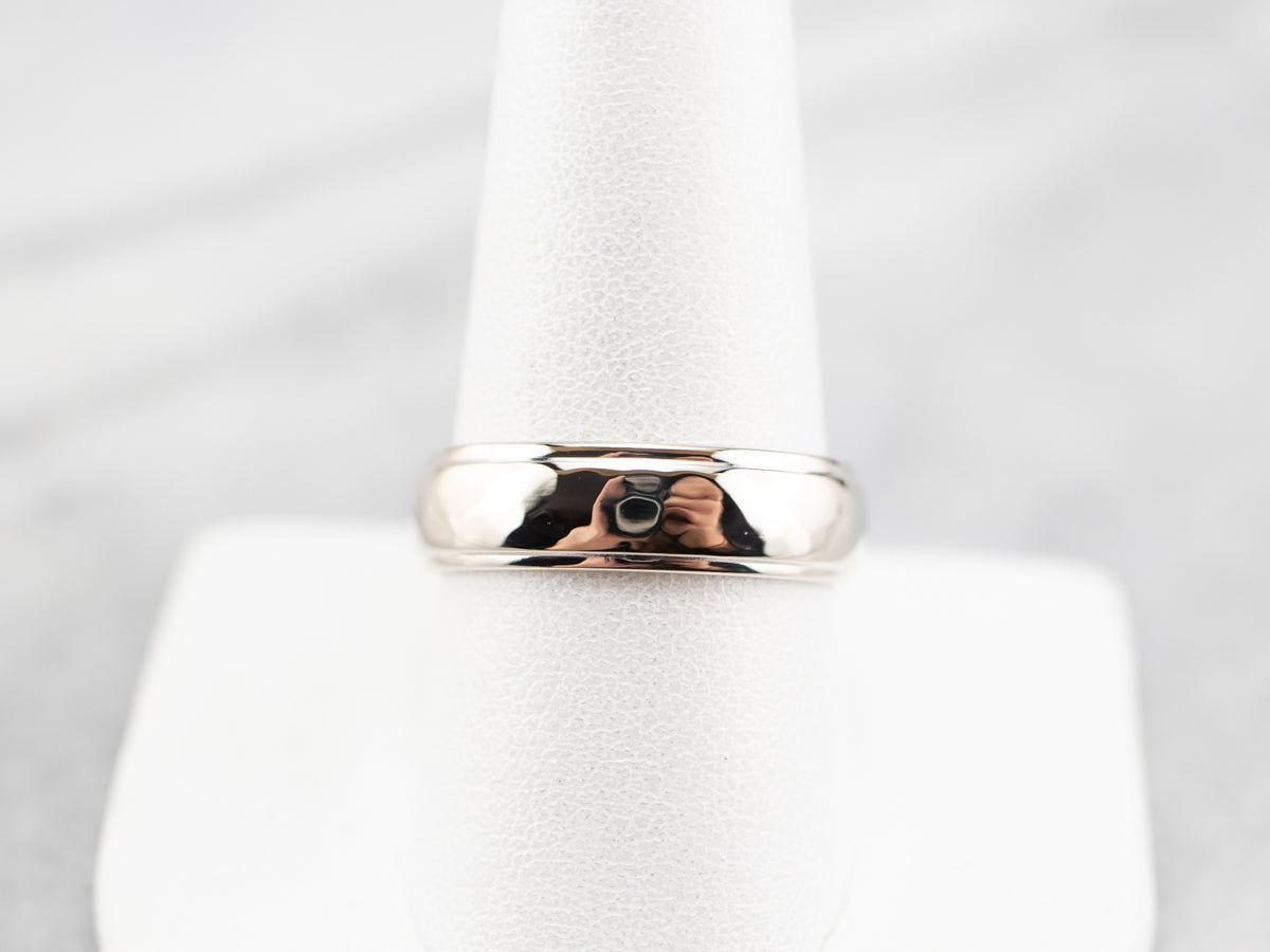 Hammered Finished Gold Band