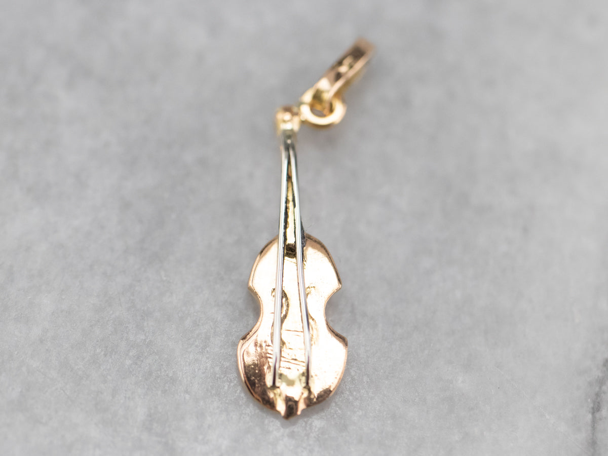 Vintage 18K Gold Violin Charm