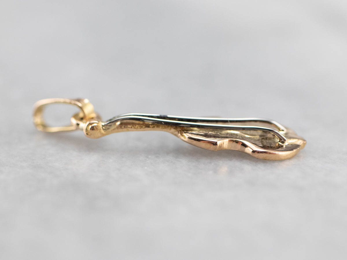 Vintage 18K Gold Violin Charm