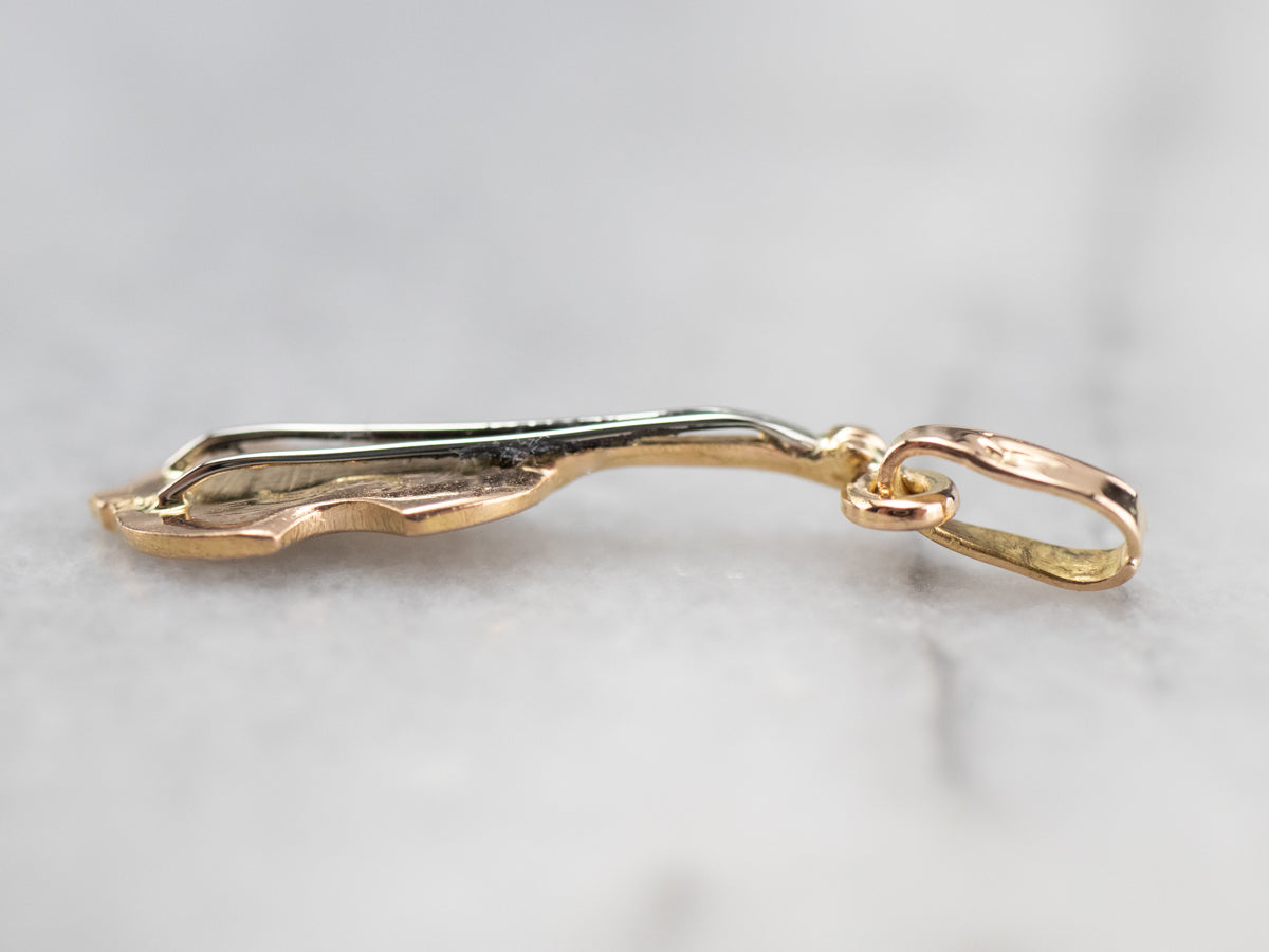 Vintage 18K Gold Violin Charm