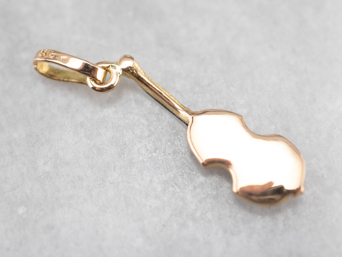 Vintage 18K Gold Violin Charm