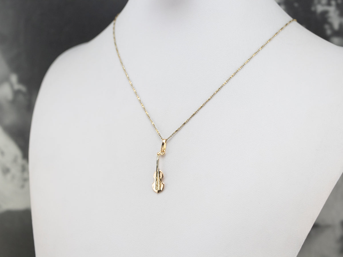 Vintage 18K Gold Violin Charm