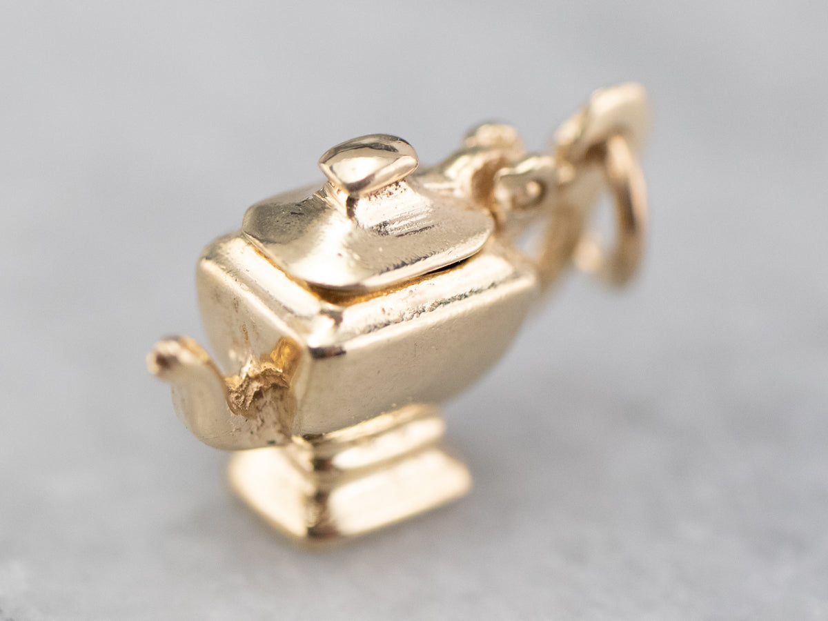 Little Gold Teapot Charm