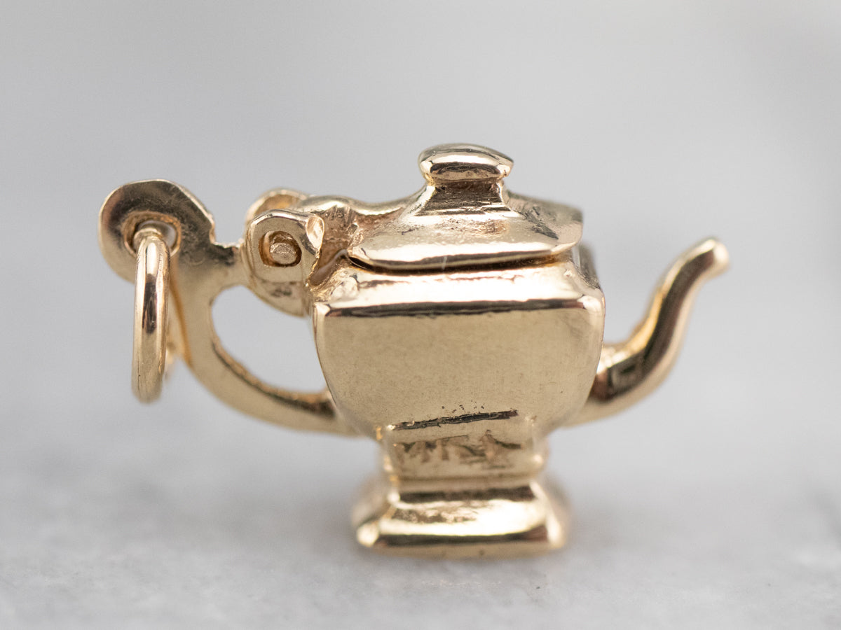 Little Gold Teapot Charm