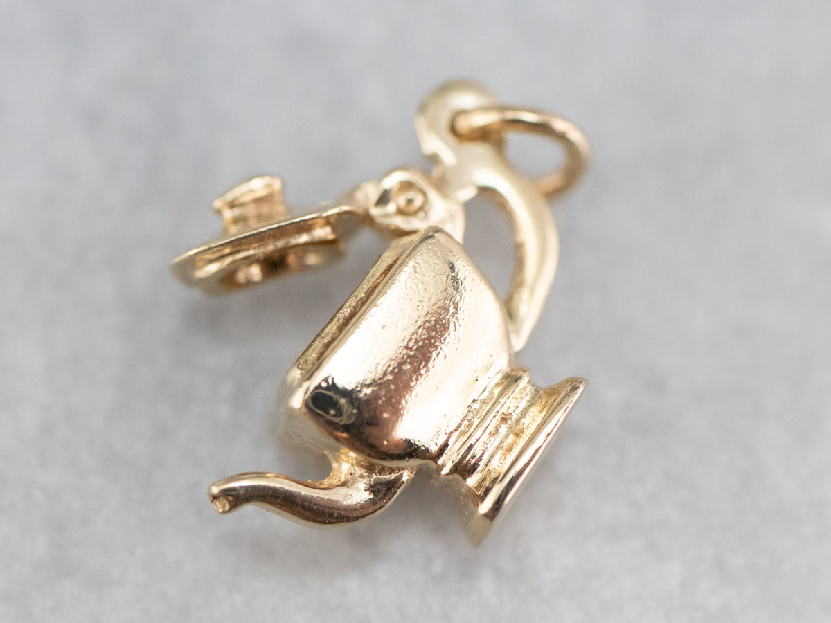 Little Gold Teapot Charm