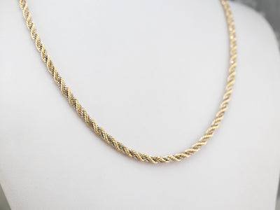Thick Two Tone Gold Twist Chain