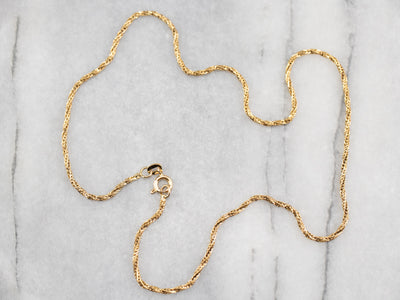 Vintage 15 Inch Gold Twist Chain