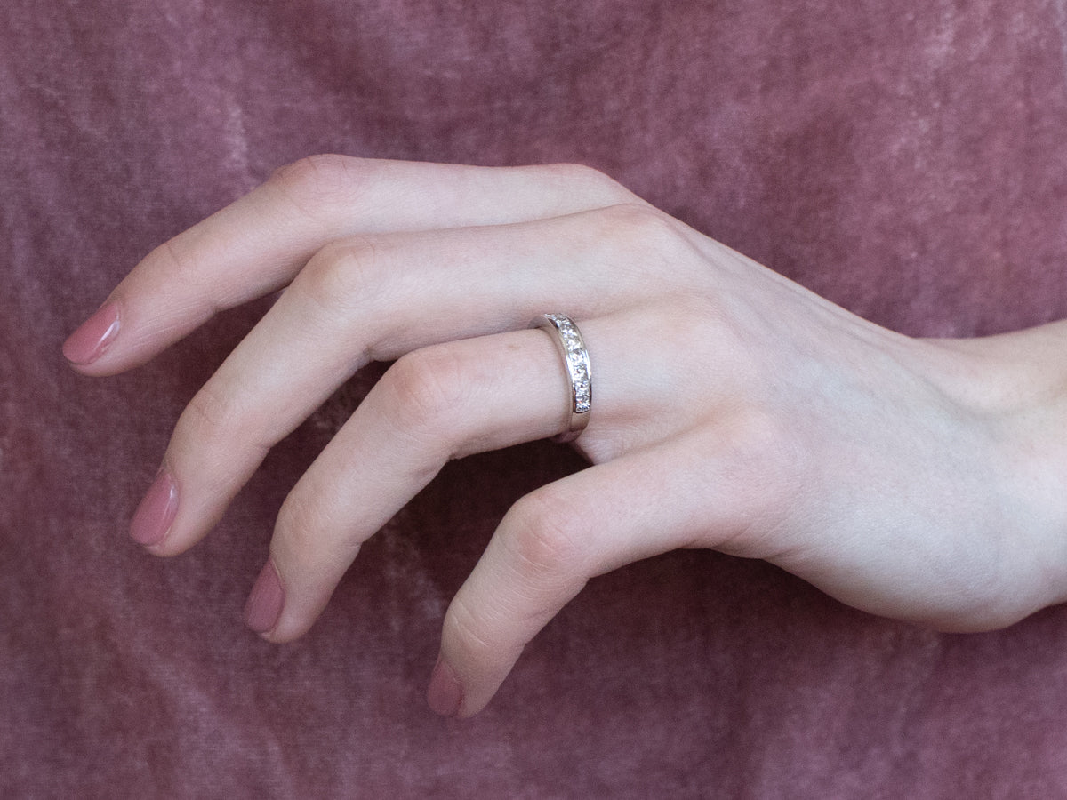 Channel Set Platinum Diamond Band