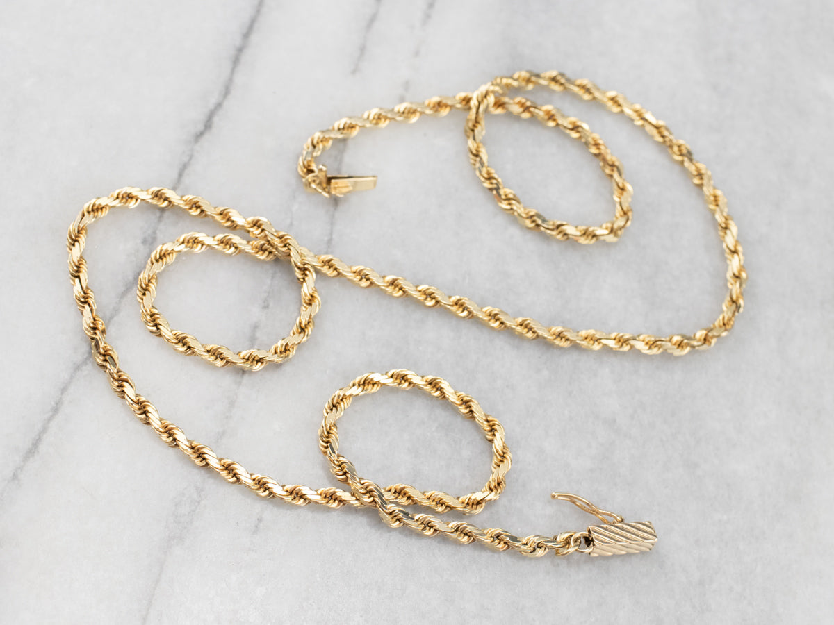 14K Gold Rope Twist Chain
