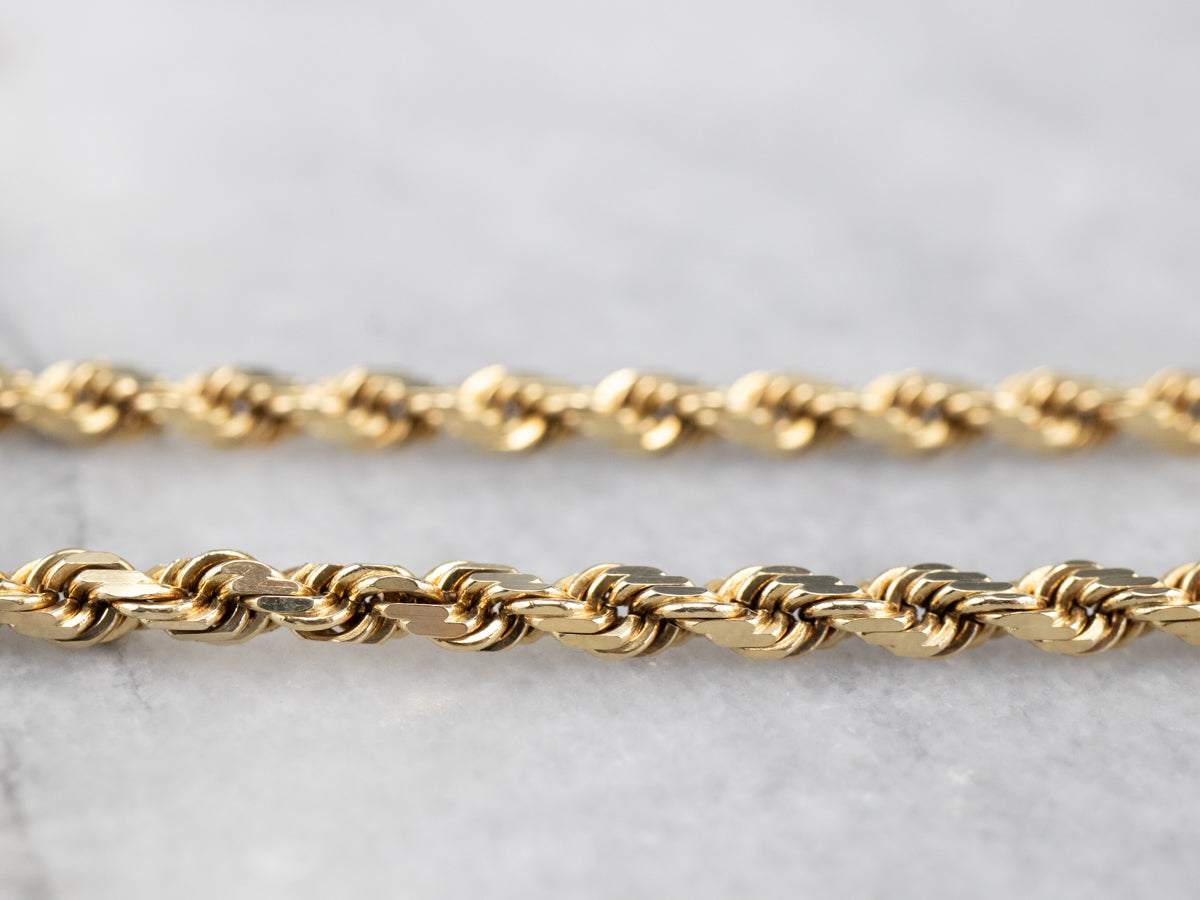 14K Gold Rope Twist Chain