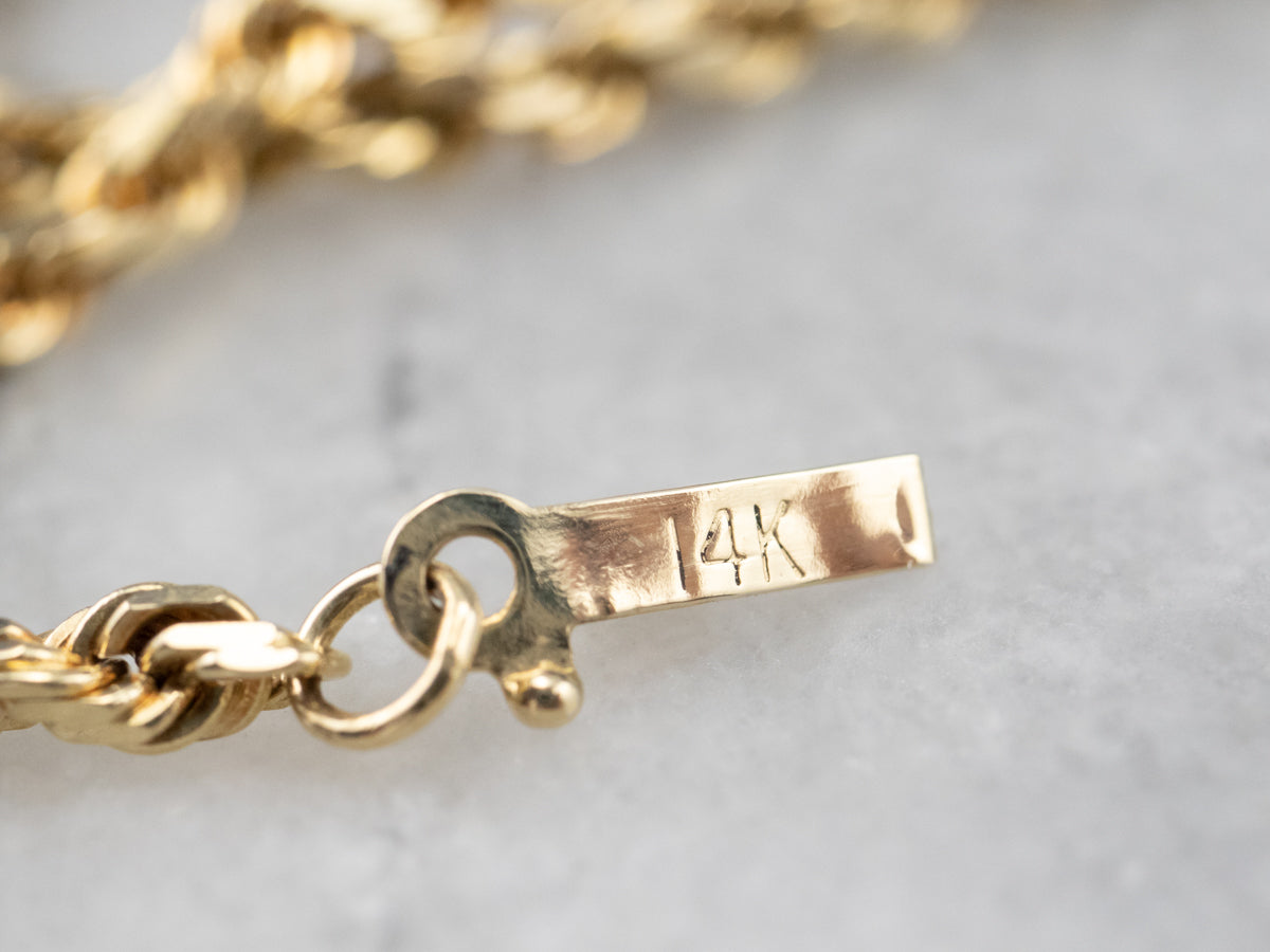 14K Gold Rope Twist Chain