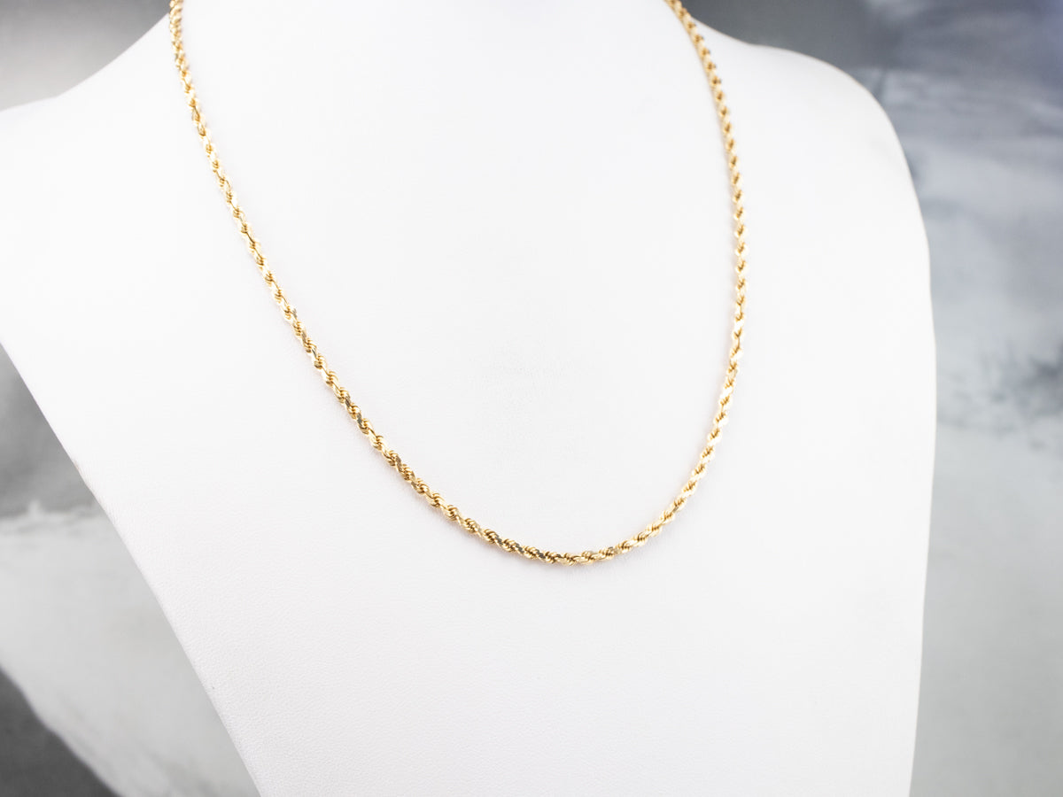 14K Gold Rope Twist Chain