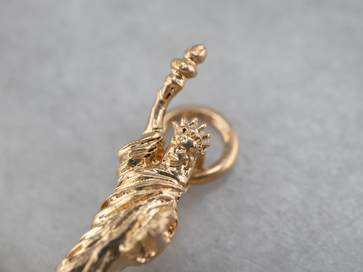 14K Gold Statue of Liberty Charm