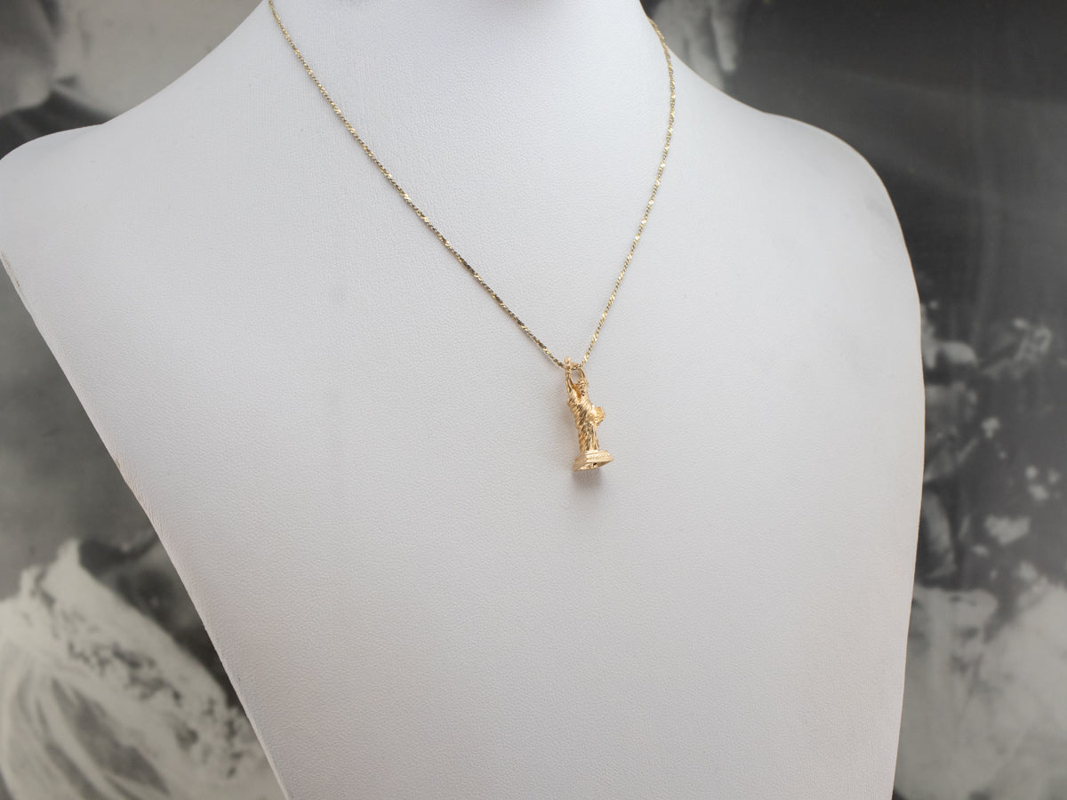14K Gold Statue of Liberty Charm