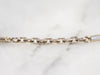 Art Deco White Gold Bar Link Watch Chain