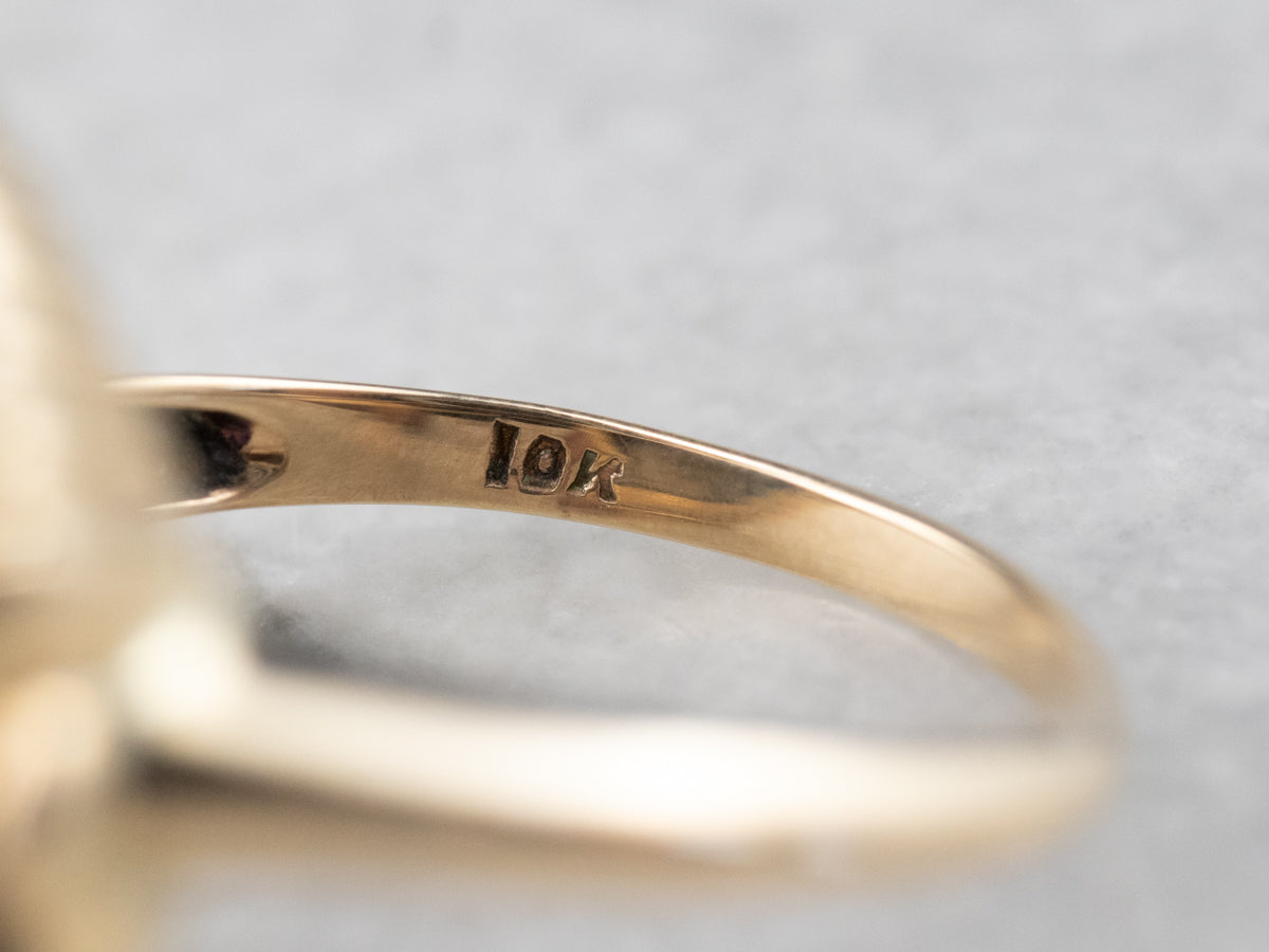 Retro Cat's Eye Sillimanite Gold Ring