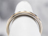 Two Tone Gold Chevron Comfort Fit Wedding Band