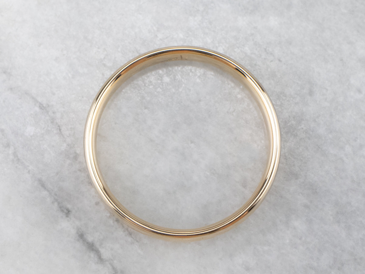 Unisex 14K Yellow Gold Wedding Ring
