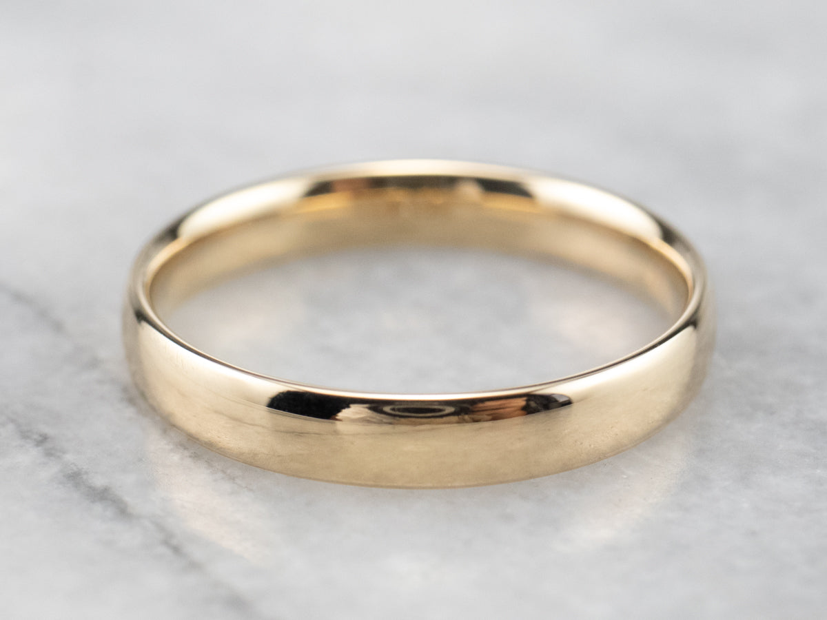 Unisex 14K Yellow Gold Wedding Ring