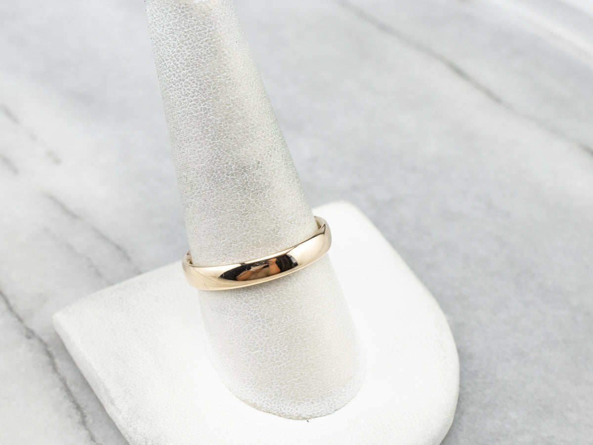 Unisex 14K Yellow Gold Wedding Ring