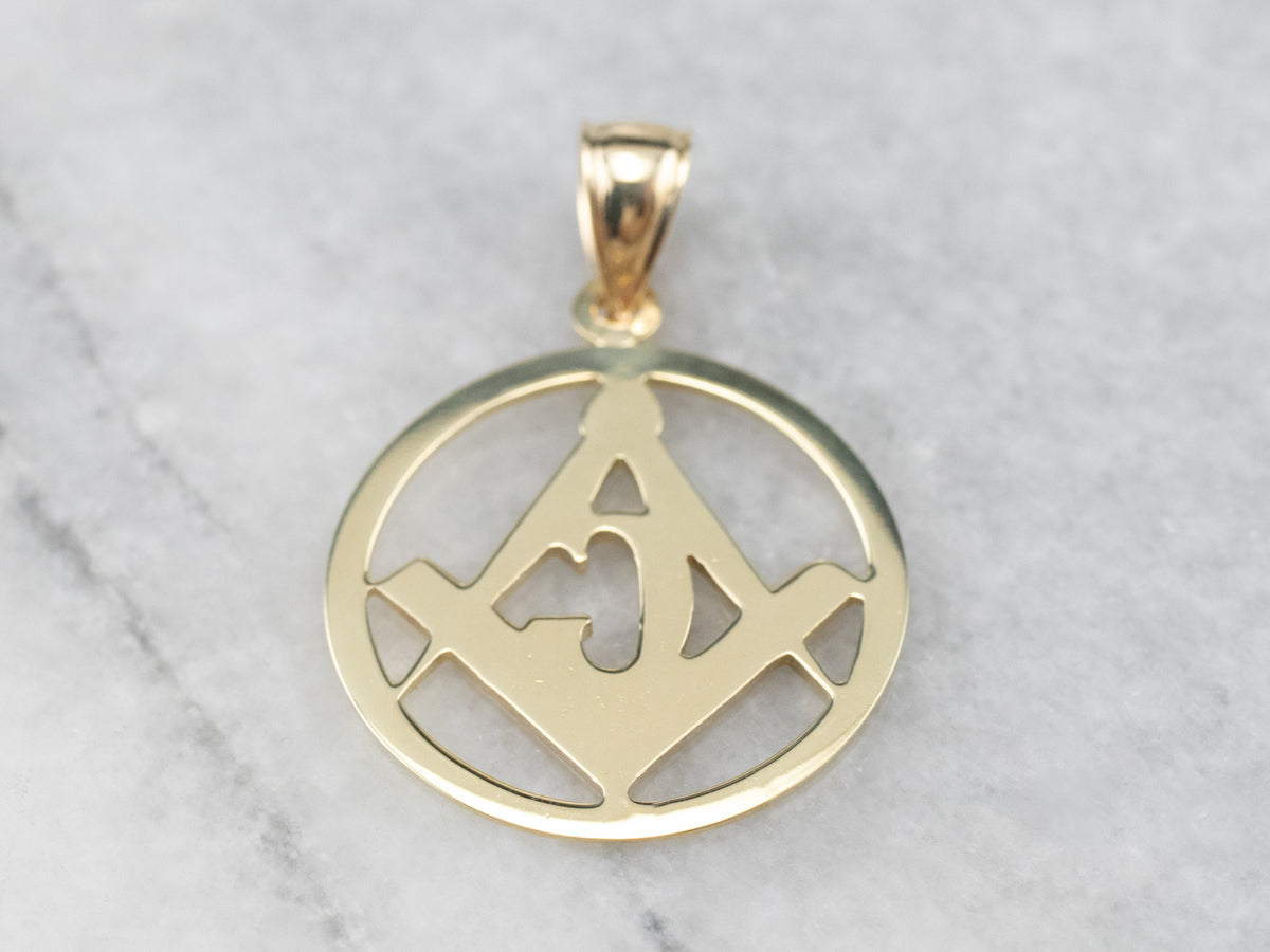 Vintage Gold Masonic Pendant