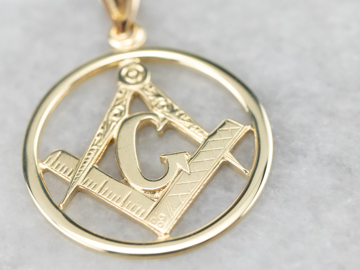 Vintage Gold Masonic Pendant