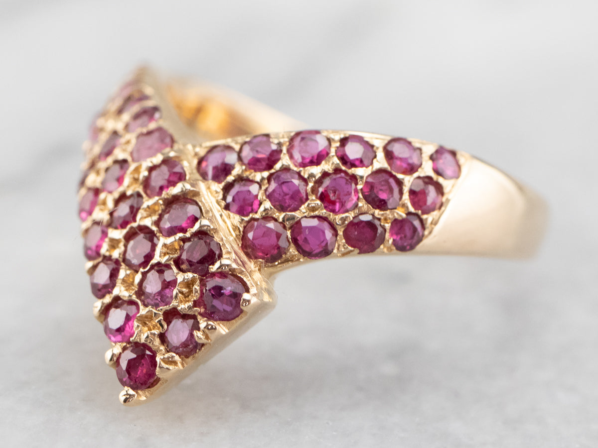 Ruby and Gold Fashion Ring