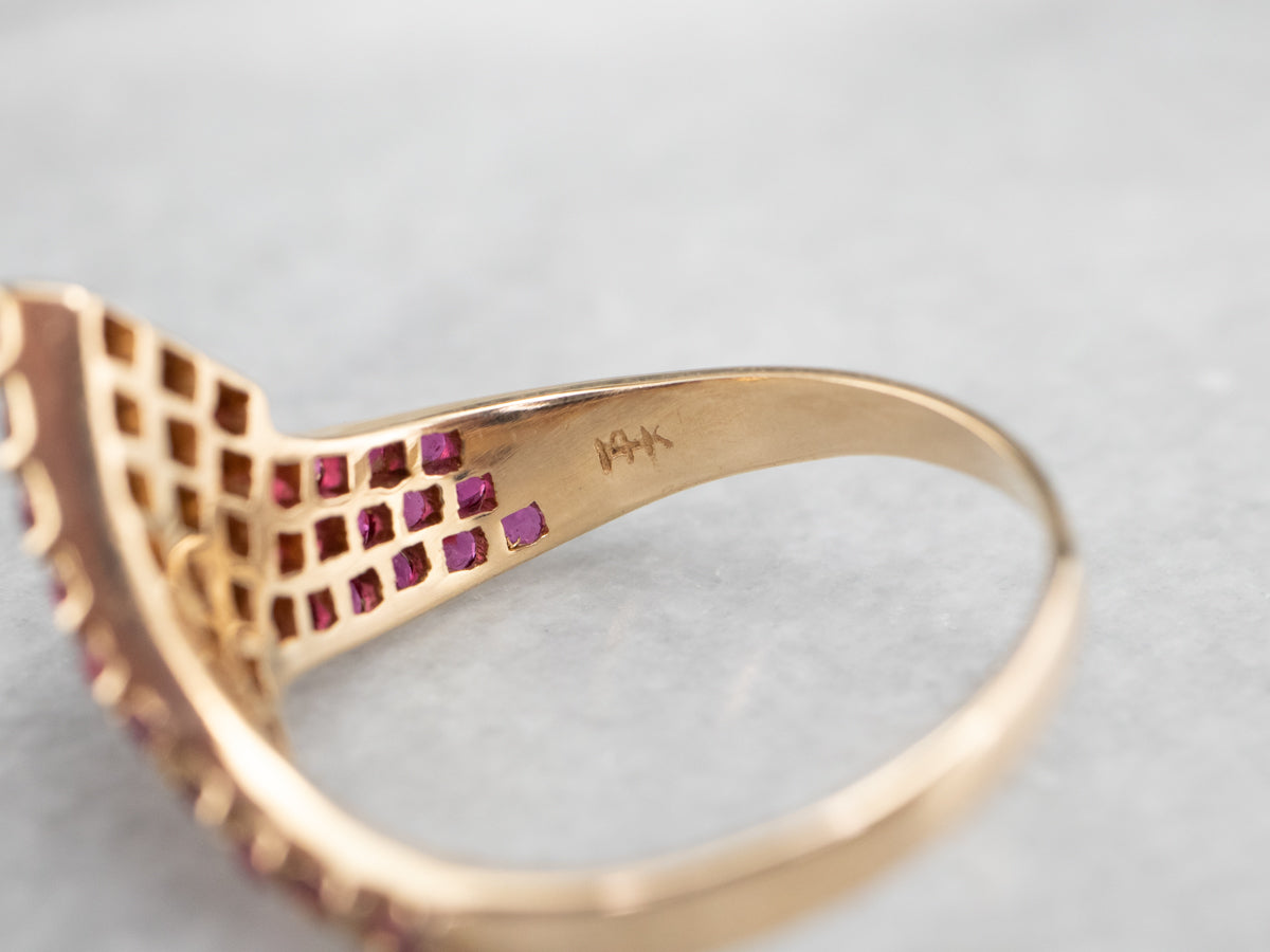Ruby and Gold Fashion Ring