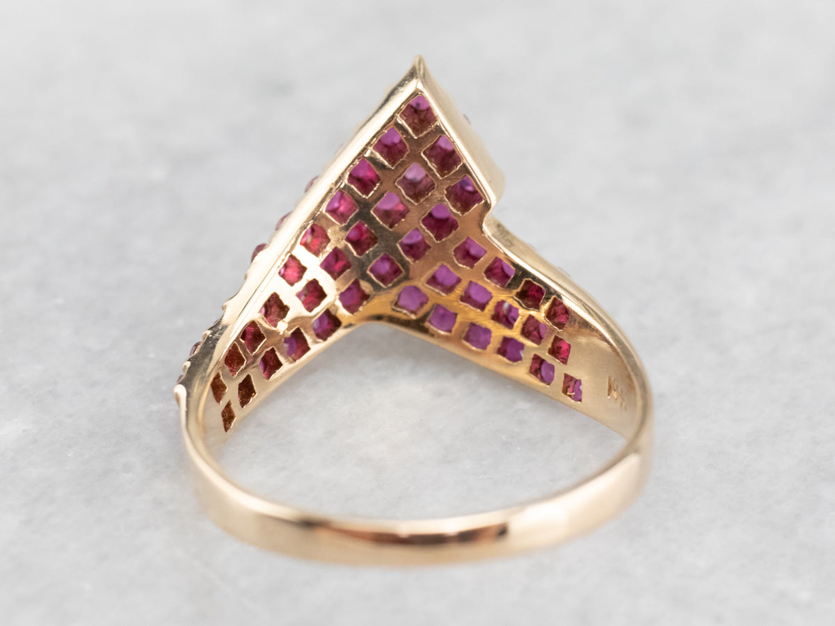 Ruby and Gold Fashion Ring