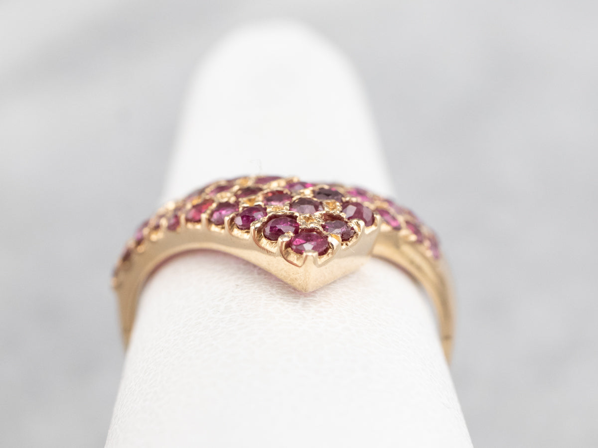 Ruby and Gold Fashion Ring