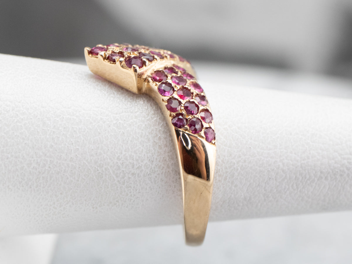 Ruby and Gold Fashion Ring