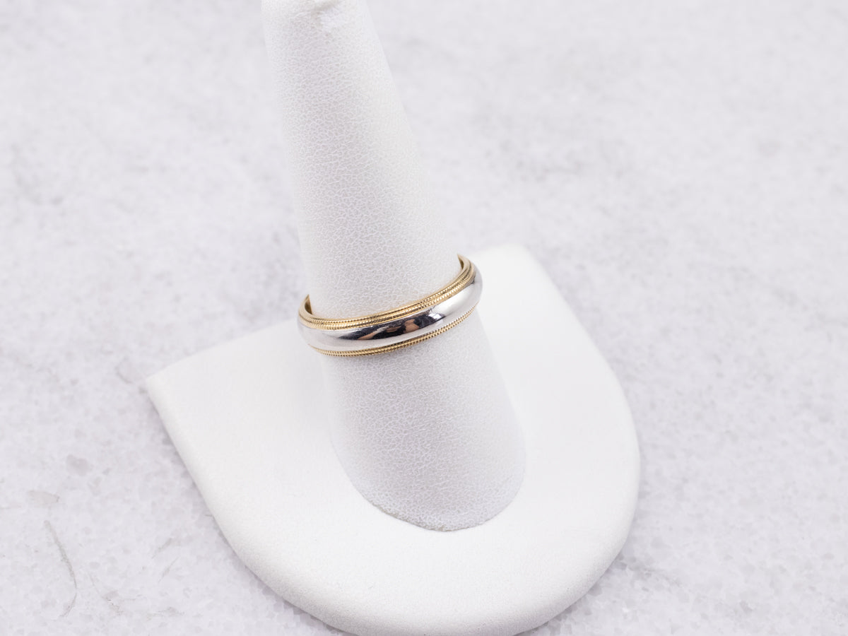 Platinum and 18K Gold Wedding Band