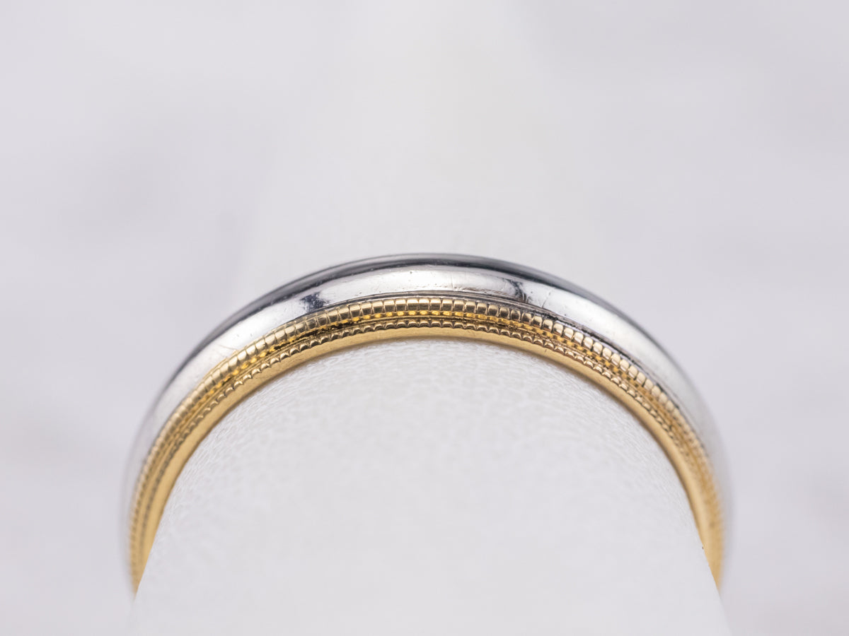 Platinum and 18K Gold Wedding Band
