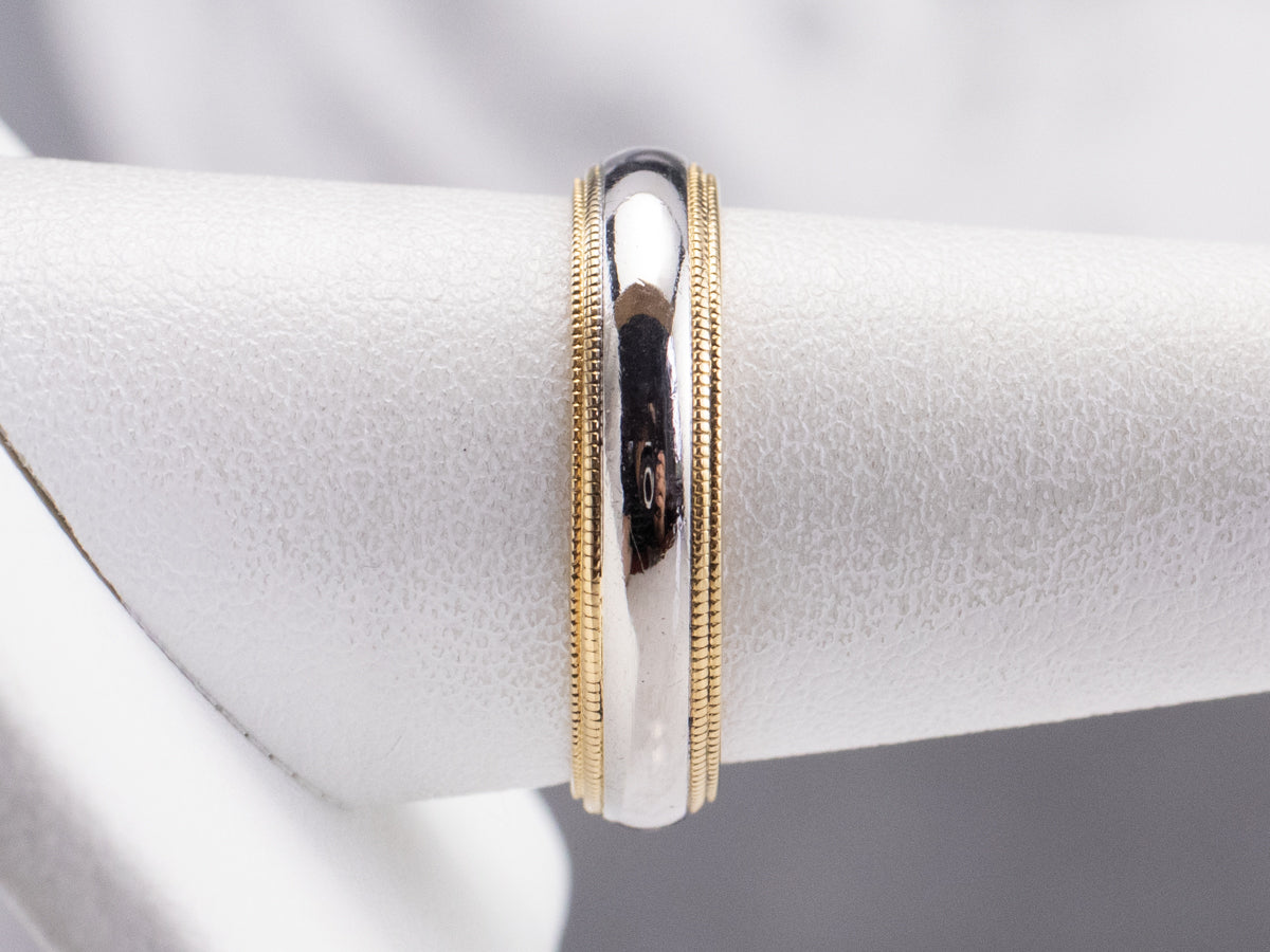 Platinum and 18K Gold Wedding Band