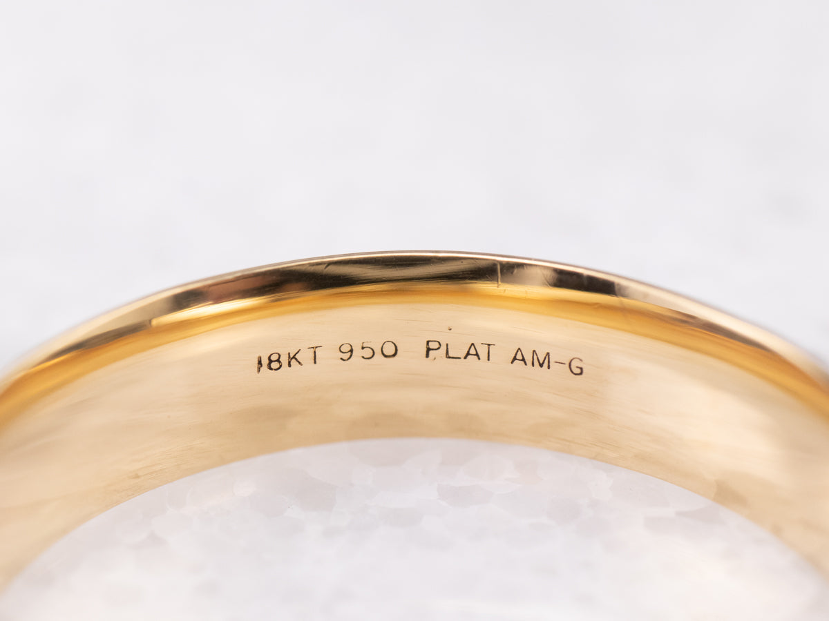 Mixed Metal Nautical Rope Twist Band