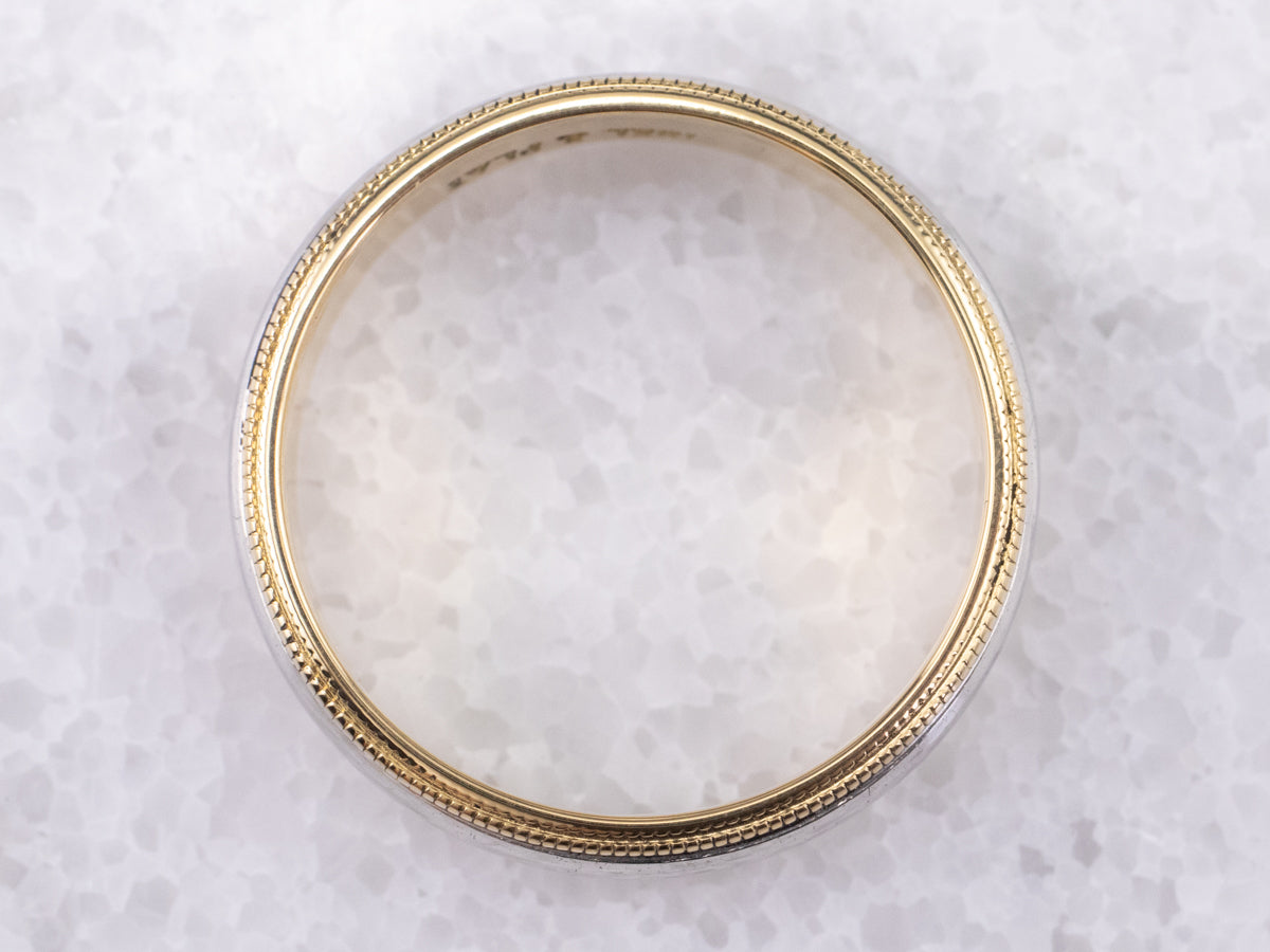 Platinum and 18K Gold Wedding Band