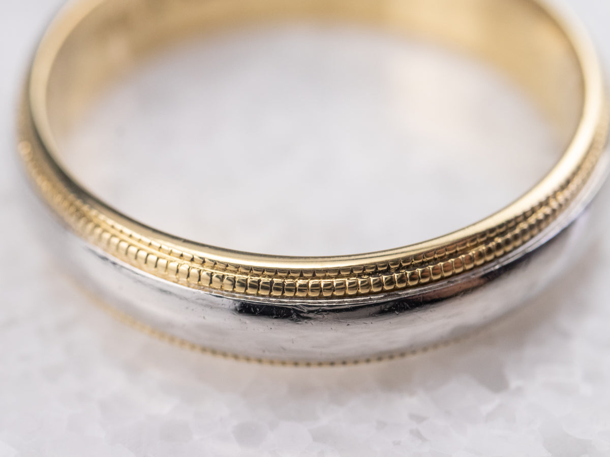 Platinum and 18K Gold Wedding Band