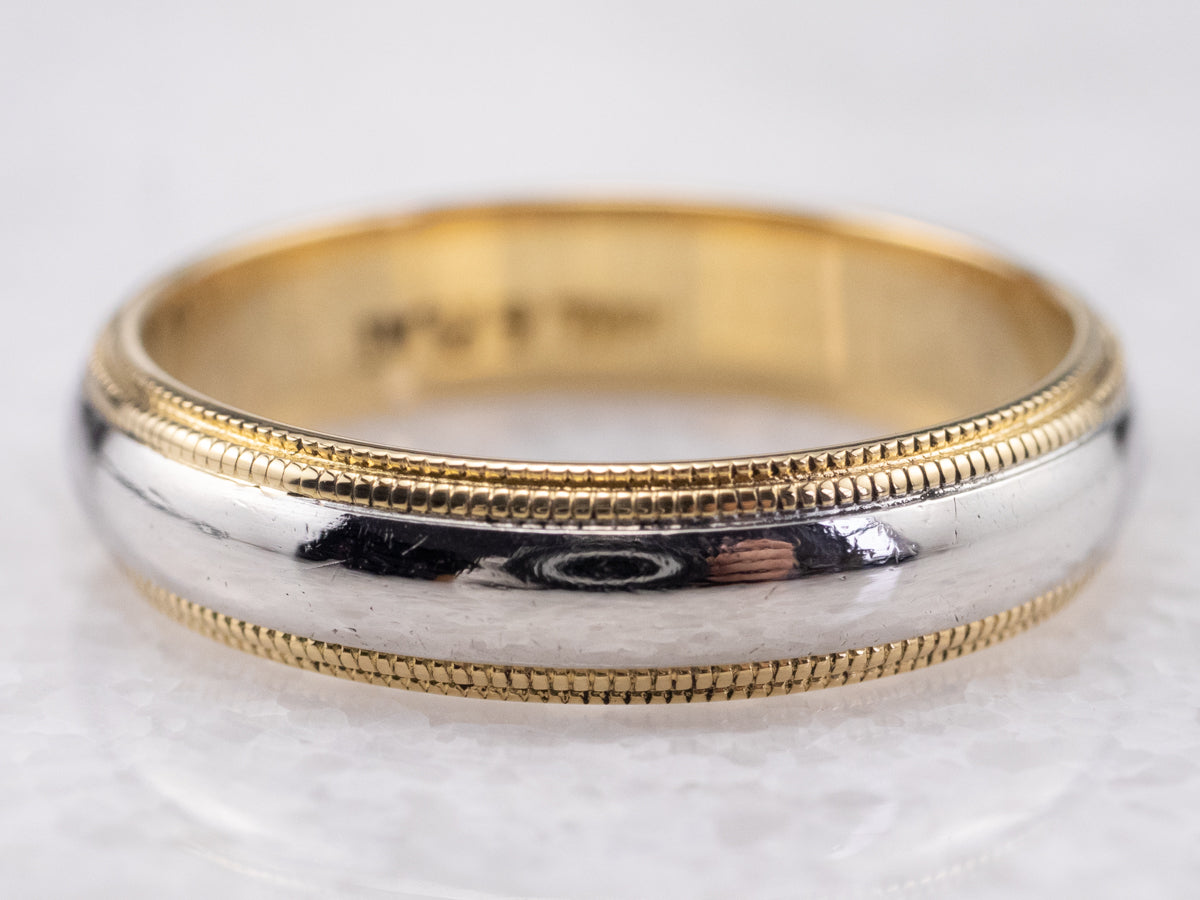 Platinum and 18K Gold Wedding Band